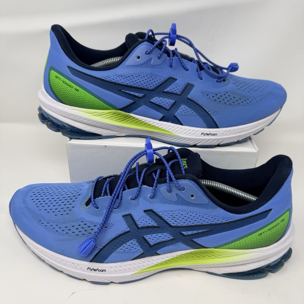 ASICS Men's GT-1000 12 Running Shoes Size 13 1011B631 Waterscape/French Blue